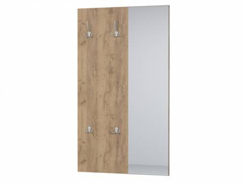 Вешалка Эго ВЗ-1 с зеркалом дуб крафт золотой